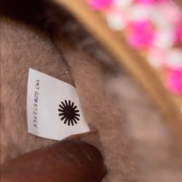 UGG Brown Slippers with Vibrant Pink Details - Picture 8 of 14